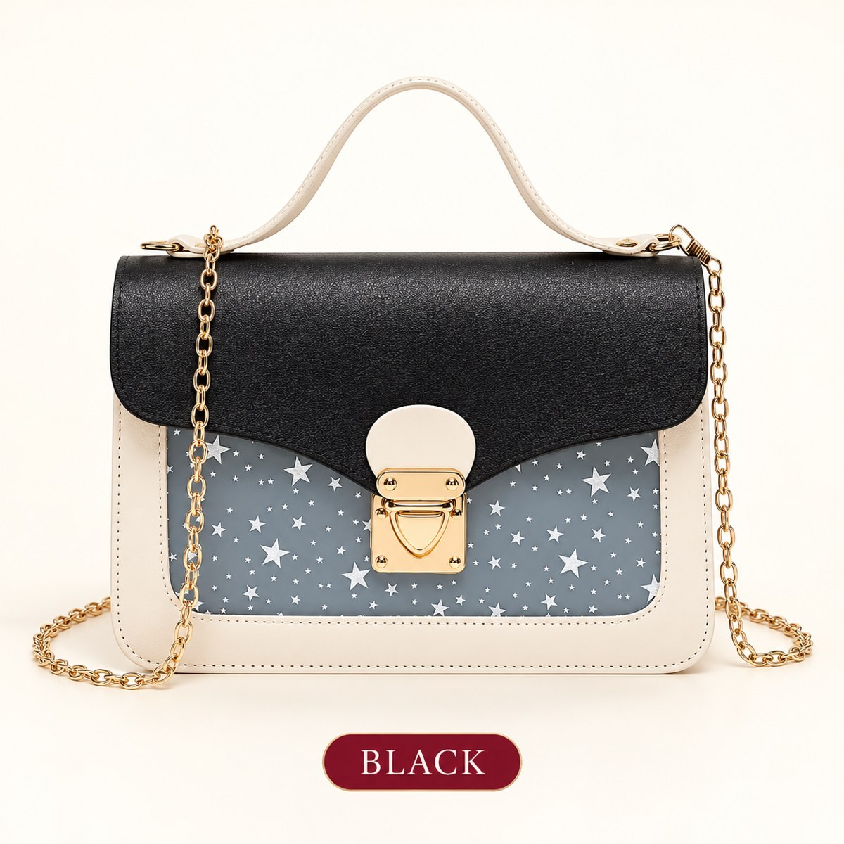 The Starlight Mini | Star-Print Chain Shoulder Bag